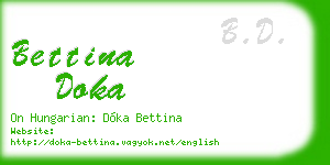 bettina doka business card