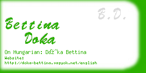 bettina doka business card